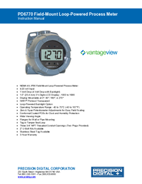Thumbnail of document Manual - PD686 Loop-Powered NEMA 4X IS & Nonincendive Meter